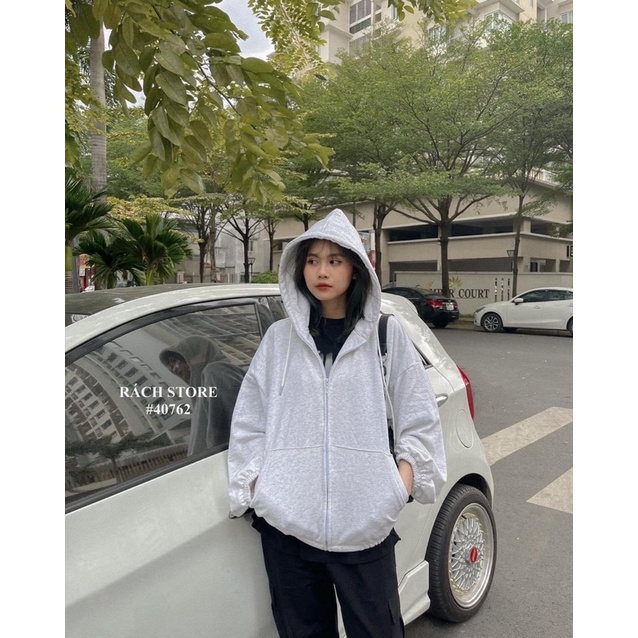[RÁCH STORE] Áo Khoác Nỉ Trơn Bo Lai+Tay | BigBuy360 - bigbuy360.vn
