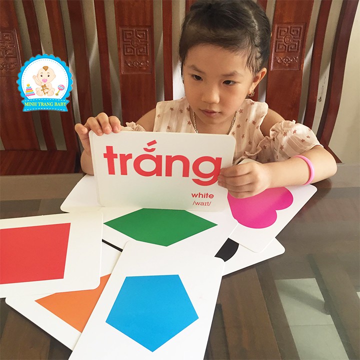 Bộ Thẻ Học Flashcard Thông Minh Song Ngữ Loại To 15 x 21 cm/ Đồ Chơi Giáo Dục Cho Bé