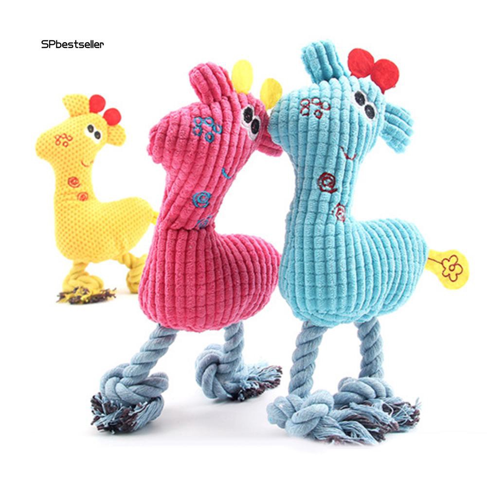 Thú nhồi bông phát tiếng kêu làm sạch răng cho thú cưng