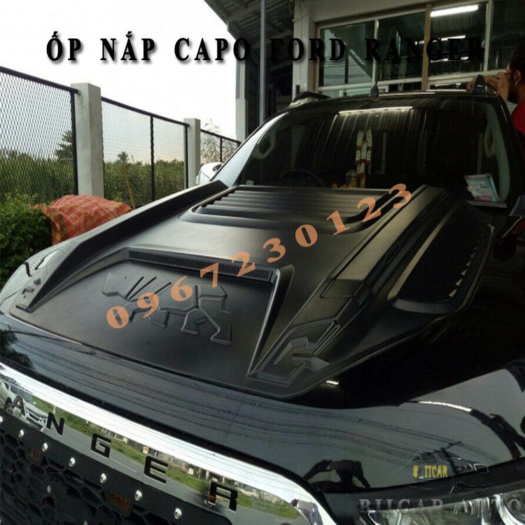 Ốp Nắp Capo FORD RANGER Tê Giác RHINO Mẫu Cao Cấp Thái Lan