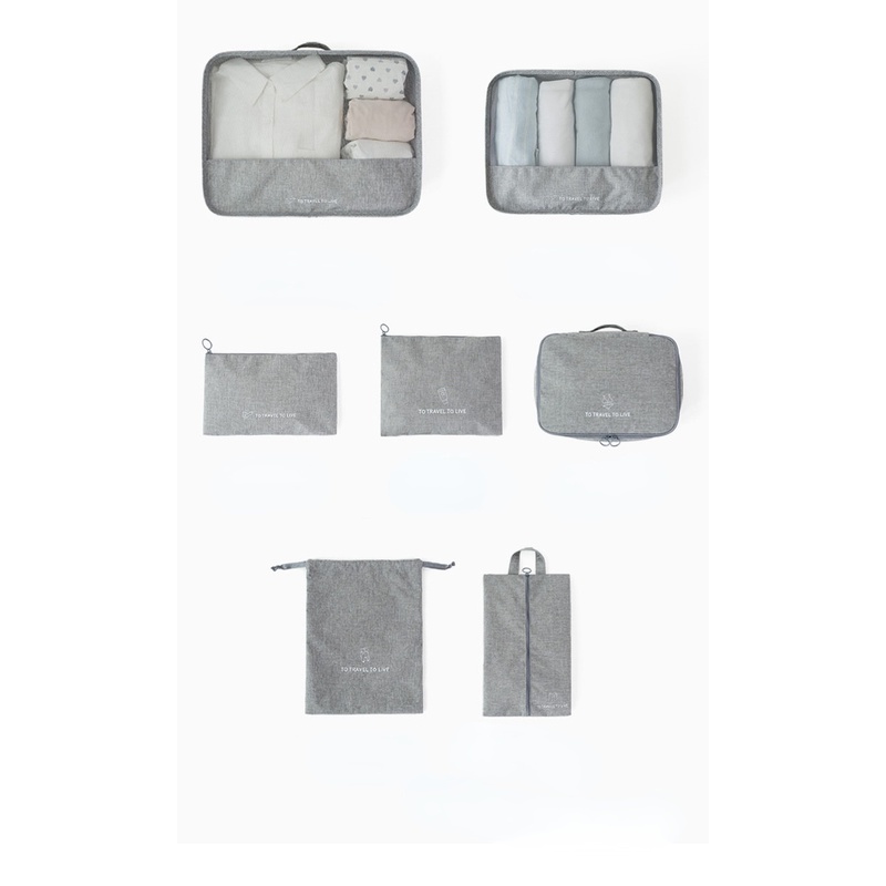 Set Bảy Túi Đựng Đồ Lót/Giày Dép Tiện Dụng Khi Đi Du Lịch