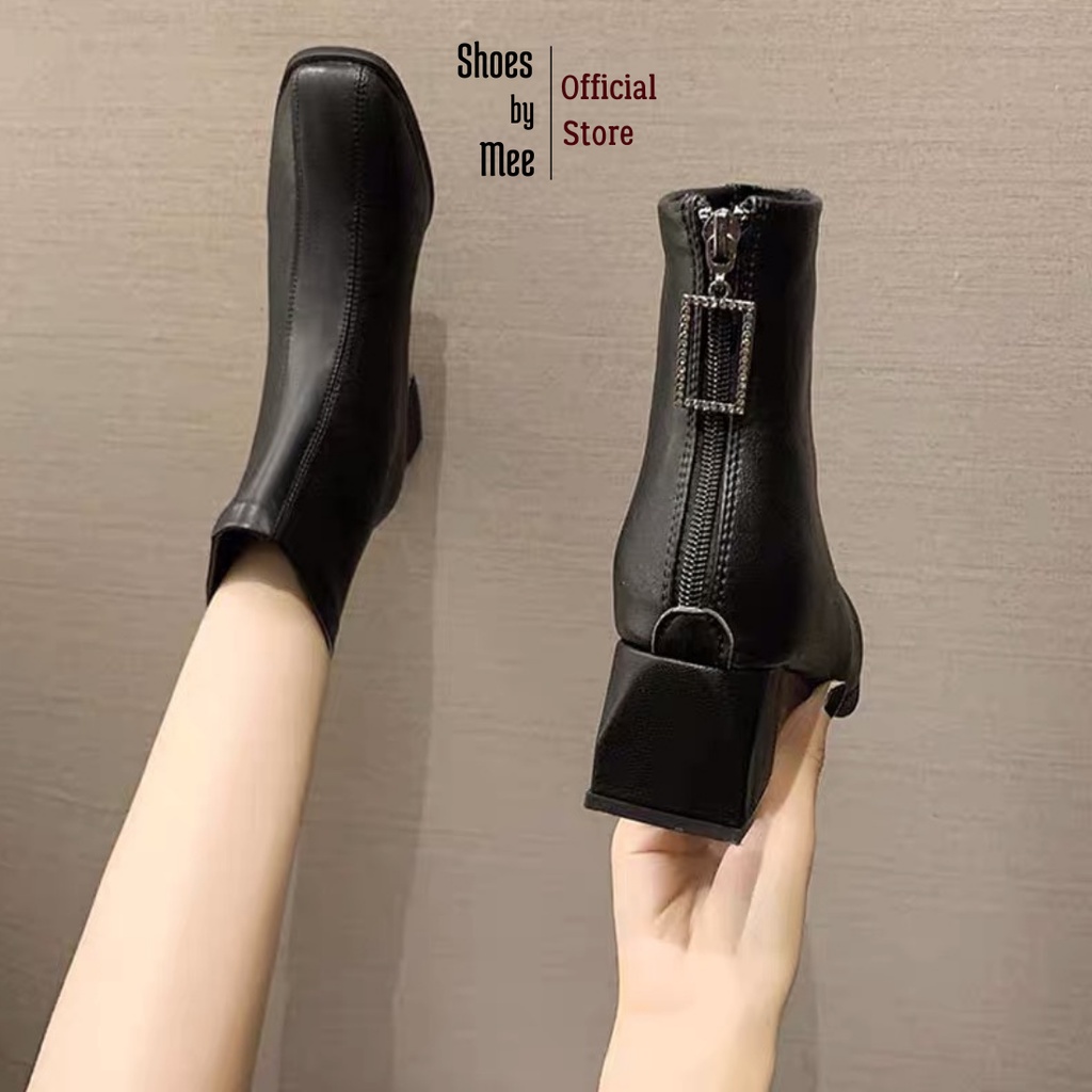 Giày Bốt Da Nữ Cao Cấp, FULLBOX 2021 Shoes by Mee Boots Lót Nỉ Phong Cách Hàn Quốc | BigBuy360 - bigbuy360.vn