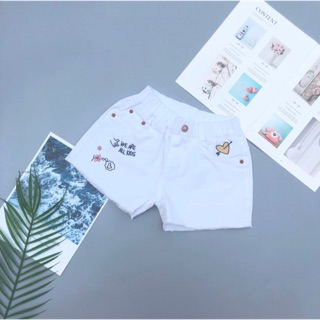Quần kaki thun bé gái thêu