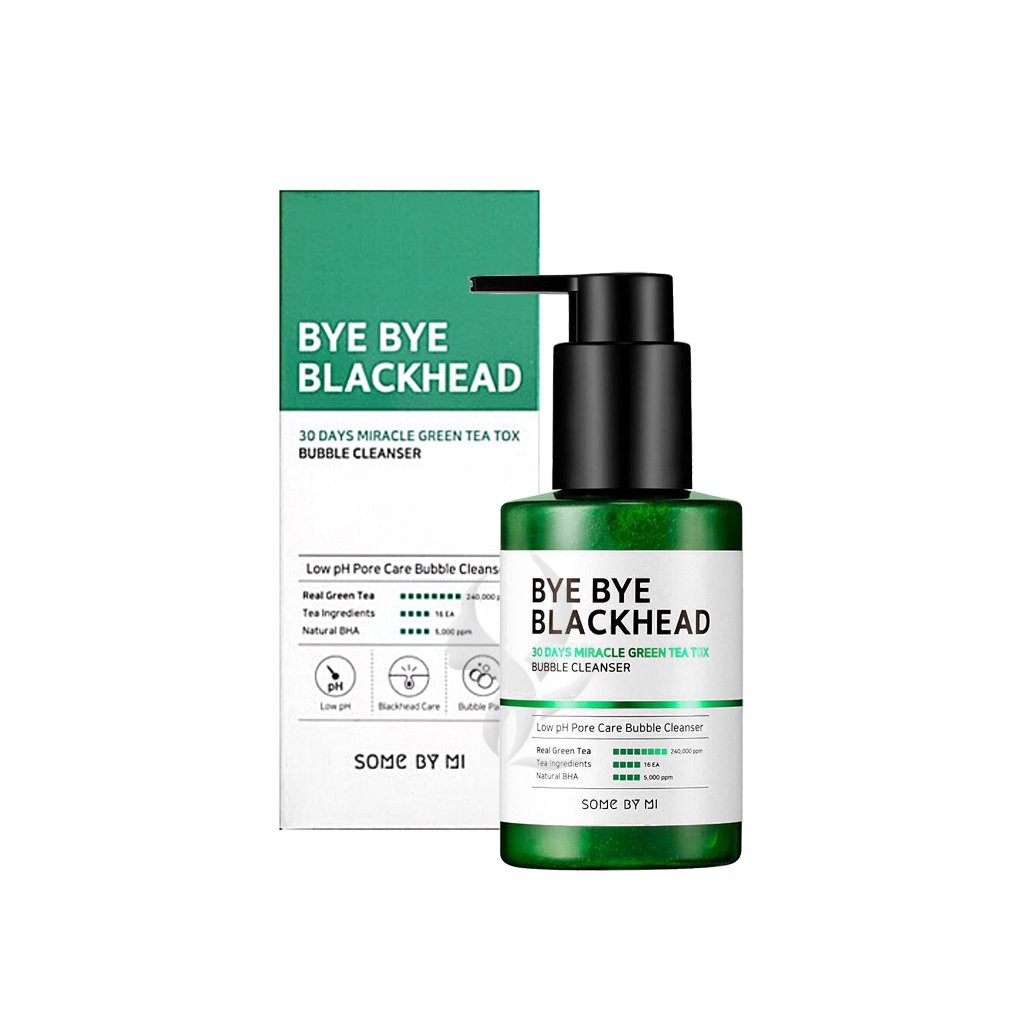 Sữa Rửa Mặt Sủi Bọt Some By Mi Bye Bye Blackhead 30 Days Miracle Green Tea Tox Bubble Cleanser 120g