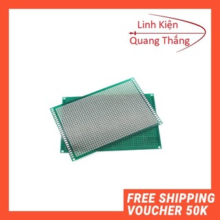 Phíp Đồng Đục Lỗ 1 Mặt PCB ( xanh )