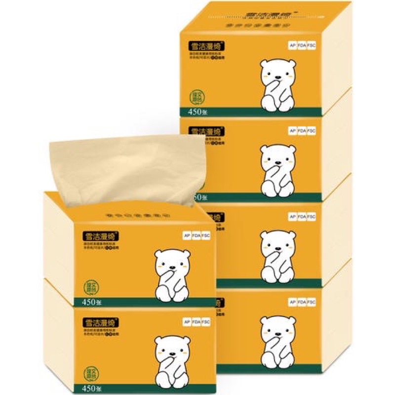 Giấy ăn gấu trúc sipiao nội địa Trung(1 gói) hàng loại 1