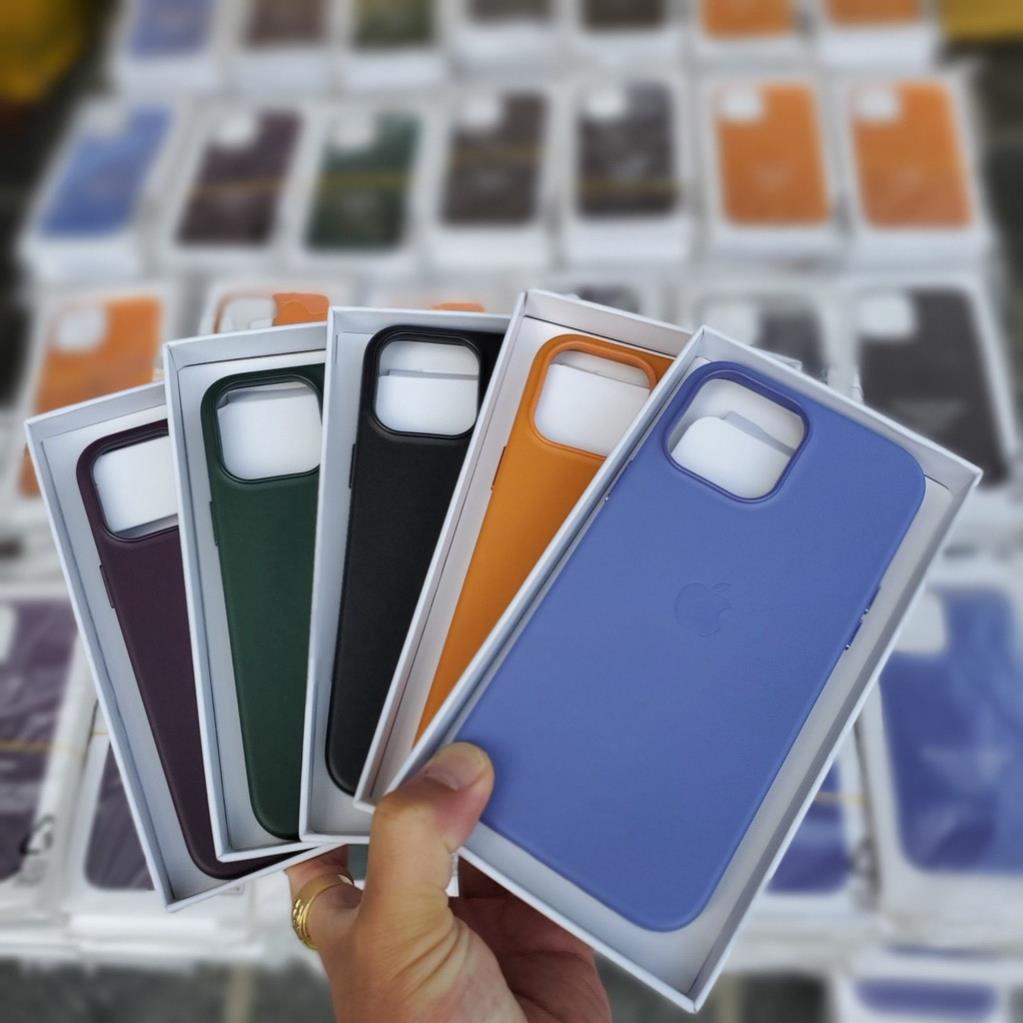 Ốp lưng da xịn Leather case IPhone 13, 13 Pro, 13 Pro M hỗ trợ sạc không dây