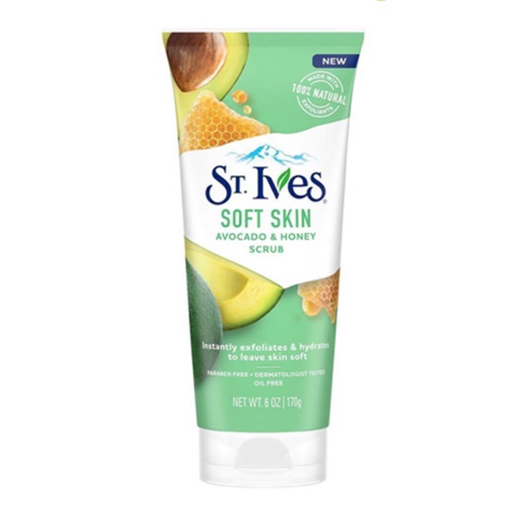 SỮA RỬA MẶT ST.IVES TẨY TẾ BÀO CHẾT CHIẾT XUẤT BƠ & MẬT ONG 170G/ ST IVES SOFT SKIN SCRUB AVOCADO & HONEY