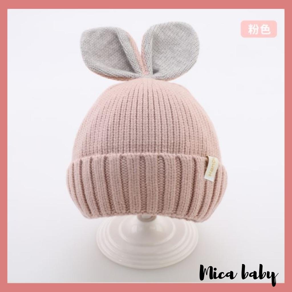 Mũ len Beanie hình tai thỏ dễ thương cho bé từ 1-3 tuổi ML198 Mica baby