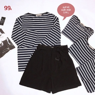 Áo pull kẻ cổ thuyền ( giá đã sale )