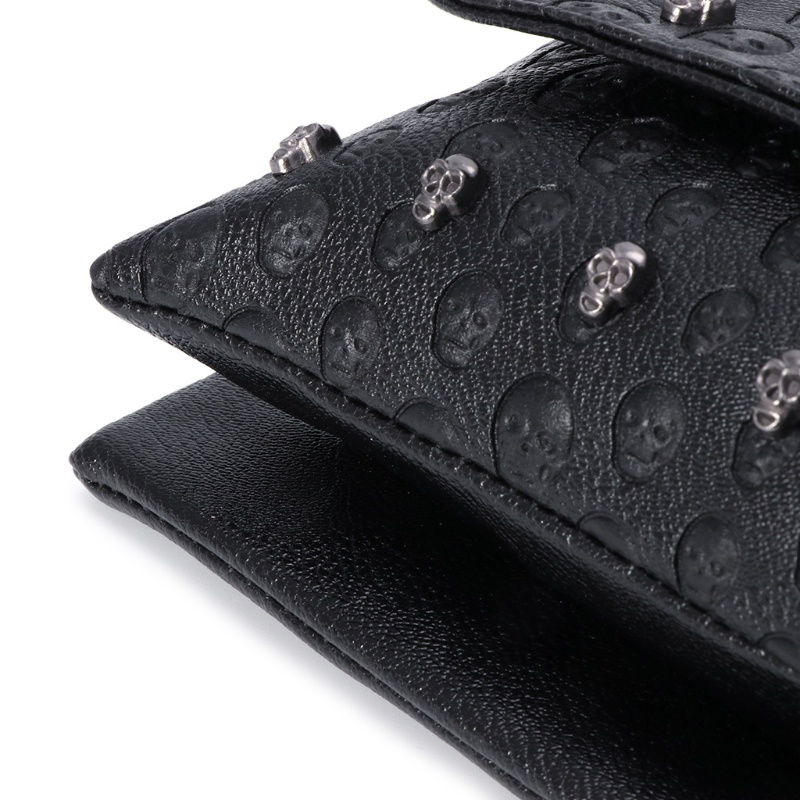 Túi Đeo Chéo Đính Đinh Tán Họa Tiết Đầu Lâu Phong Cách Gothic Thời Trang Cho Nữ