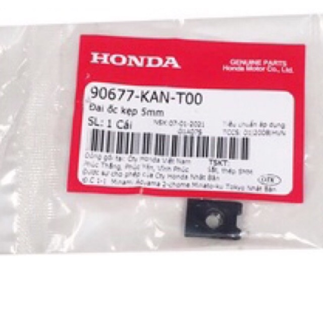 Phe kẹp/ Đai ốc kẹp 5mm zin chính hãng Honda
