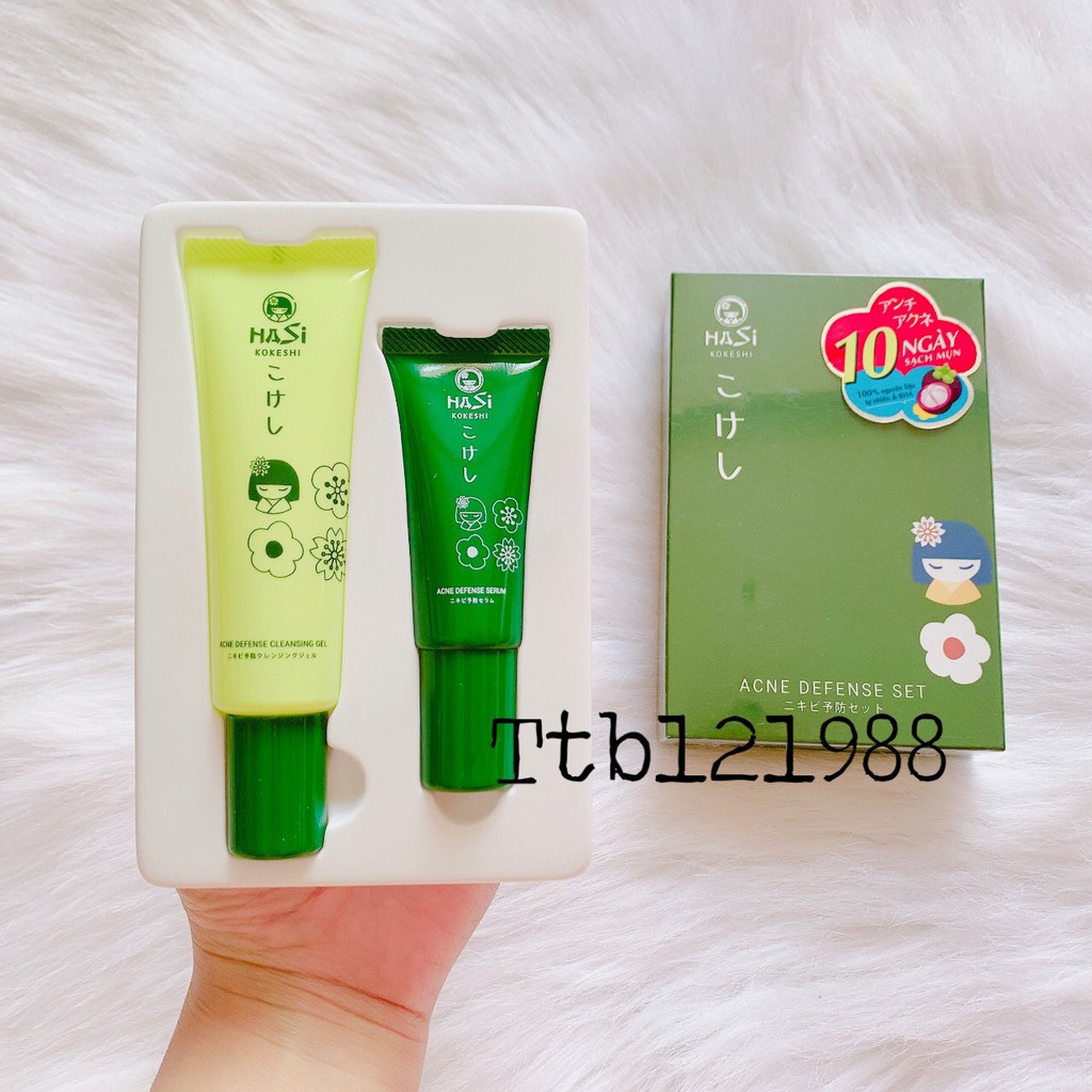 Serum + Gel Rửa Mặt Hasi Kokeshi