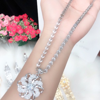 Dây chuyền đuôi phụng + mặt hoa mai