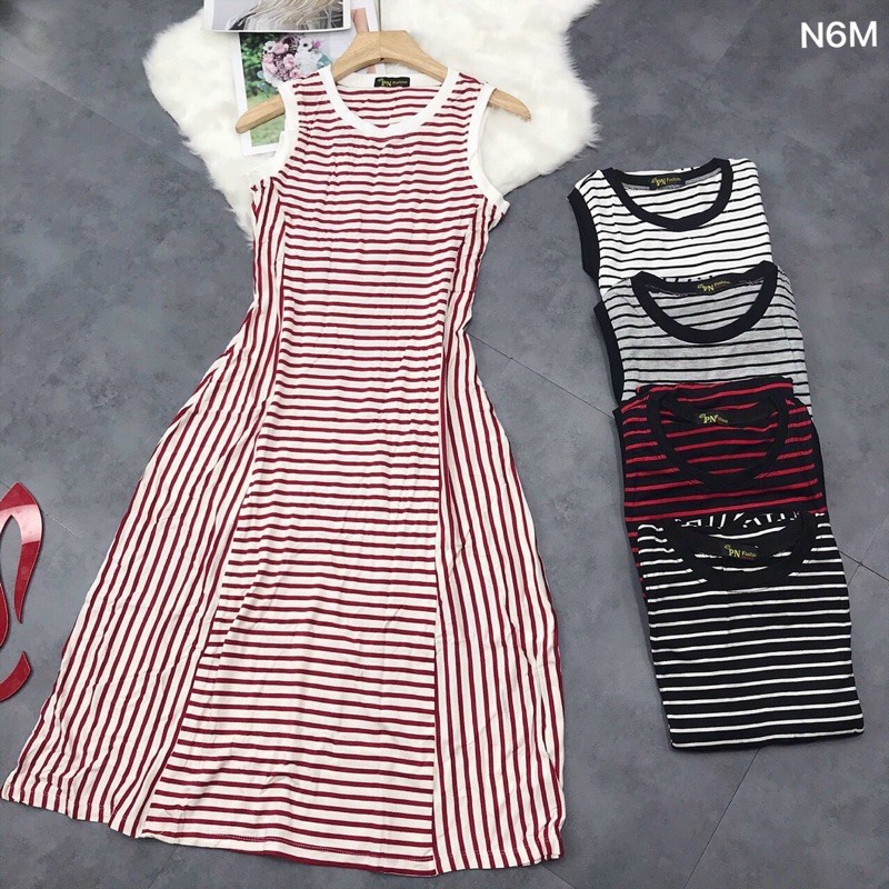 Đầm thun sọc sát nách