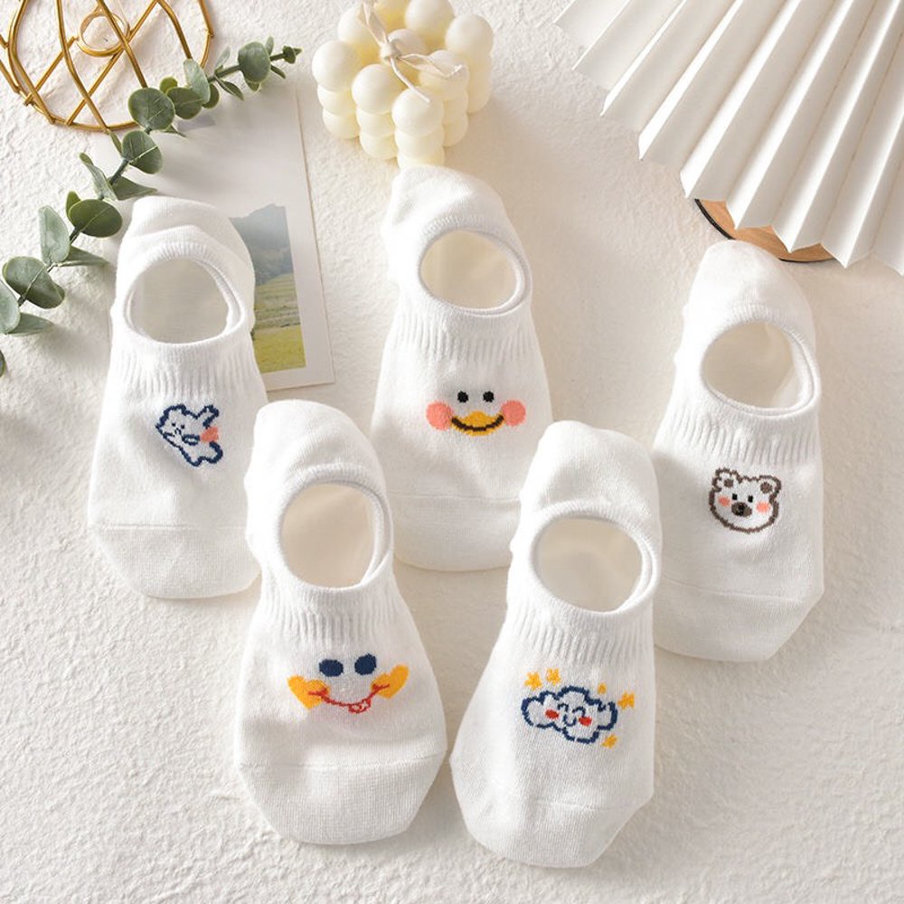 Tất nữ không cổ họa tiết đám mây xinh xắn phong cách hàn quốc co dãn thấm hút mồ hôi