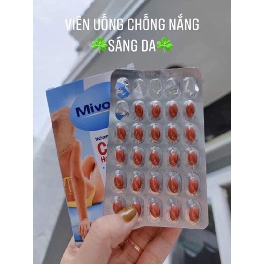 Viên uống chống nắng Mivolis Das Gesunde Plus Carotin 60 viên của Đức hỗ trợ bảo vệ da khỏi những tác hại xấu của nắng
