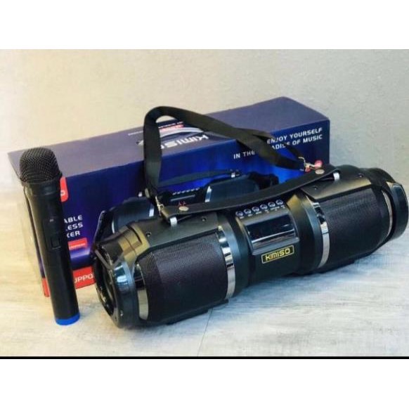 Loa Bluetooth Karaoke Xách Tay Kimiso - T1S Tặng Kèm 1 Micro không dây
