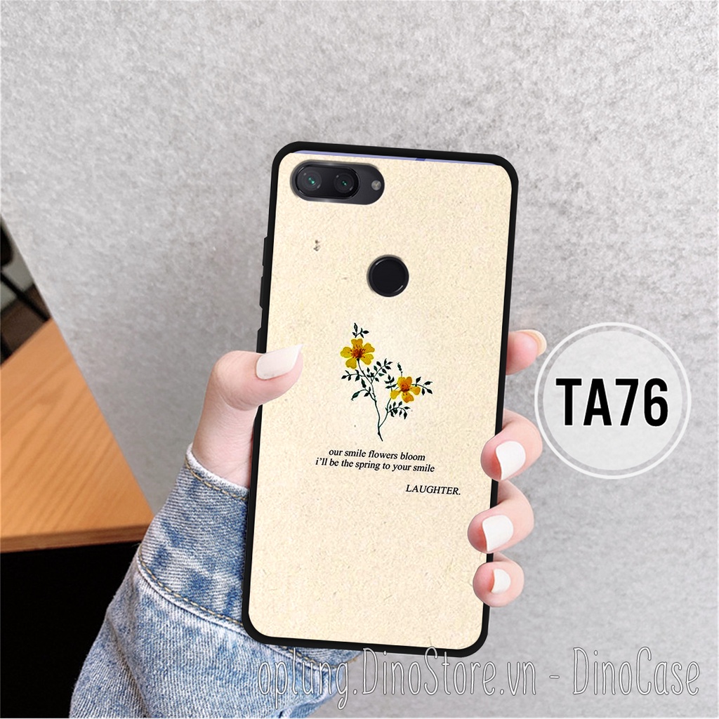 Ốp lưng Xiaomi Mi 8 - Mi 8 SE - Mi 8 Lite - Ốp điện thoại Xiaomi lưng cứng viền silicon hình hoa nữ tính nhẹ nhàng.