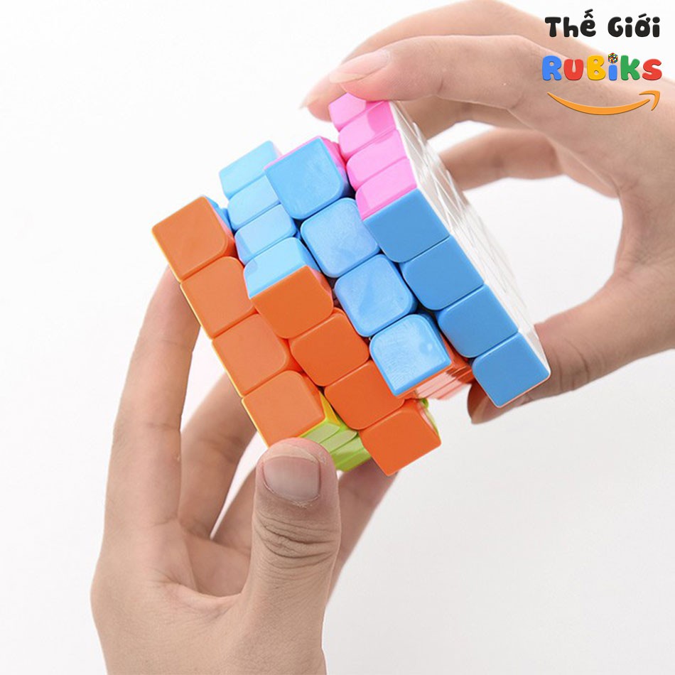 Rubik 4x4 Promotion Màu Hồng Stickerless Cao Cấp. Đồ Chơi Rubic Siêu Trơn Bền Đẹp.