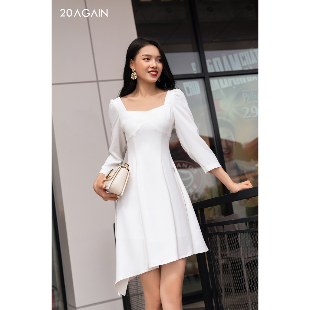 Đầm vải dài tay tà lệch DEA0944 20again | BigBuy360 - bigbuy360.vn