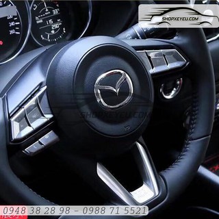 Ốp nút vô lăng cho xe Mazda Facelift