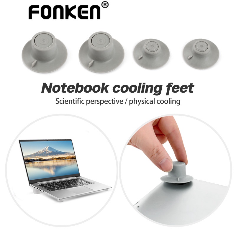 Set 4 chân đế tản nhiệt cho laptop FONKEN thiết kế tiện dụng