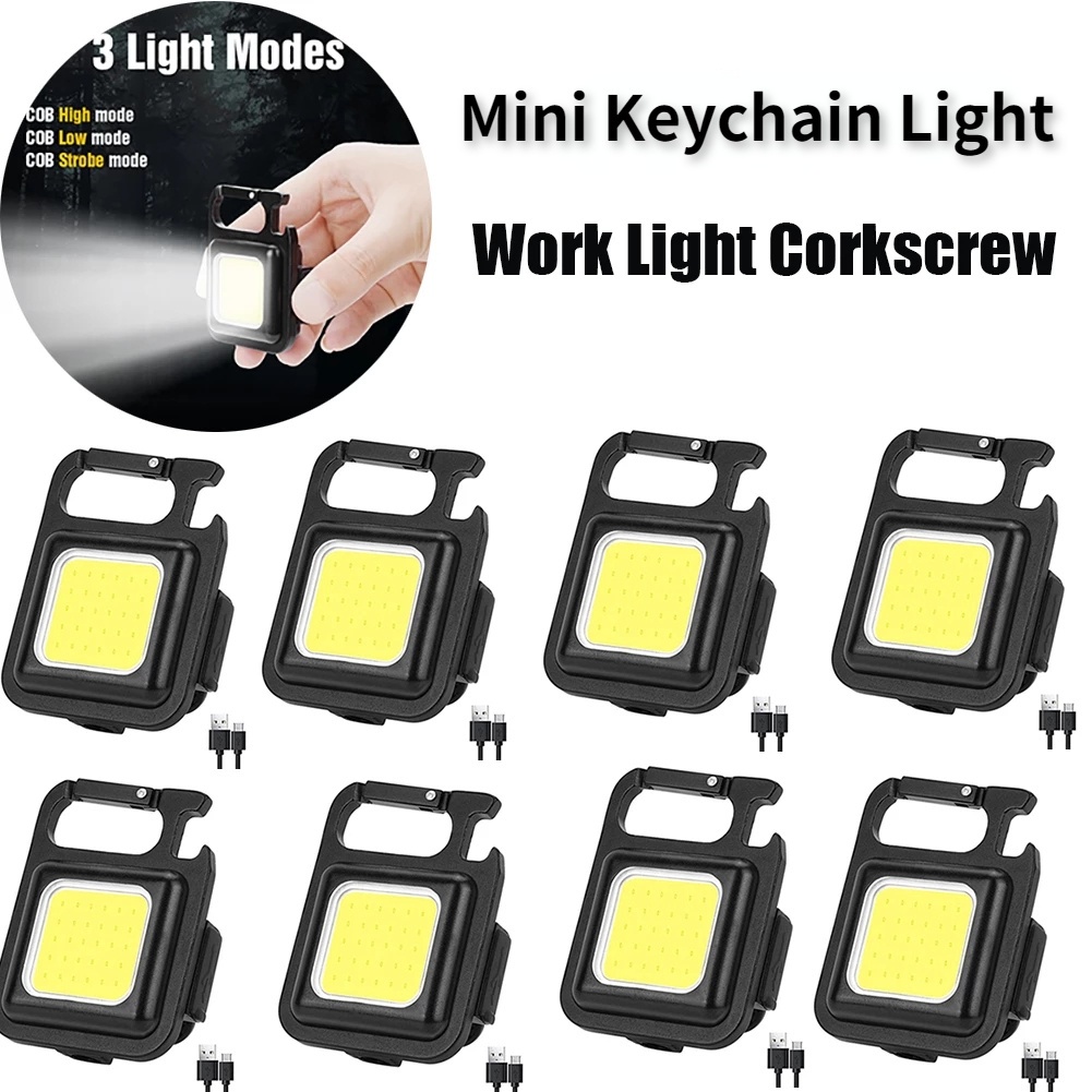 Đèn Pin Mini USB Có Móc Treo Chống Rơi Bằng Hợp Kim Nhiều Màu Sắc Cho Người Lớn