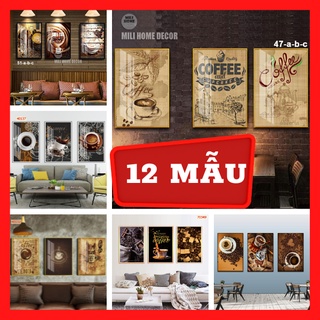 [NHIỀU MẪU]Tranh treo tường phòng khách cà phê/3D gỗ Hàn Quốc sang trọng, hiện đại