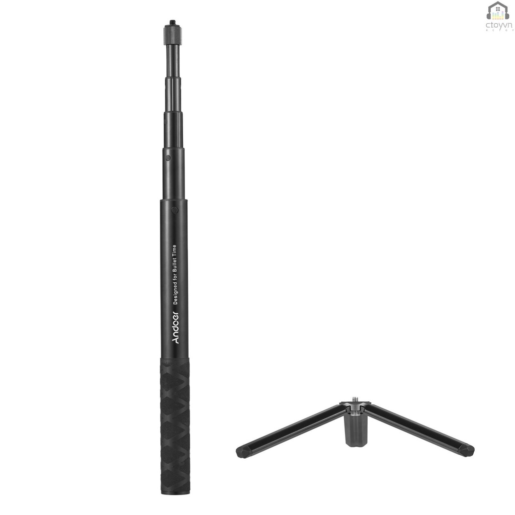 Gậy Selfie Andoer Vít 1 / 4 Inch 28cm - 110cm Với Chân Tripod Mini Cho Insta360 ONE X / O