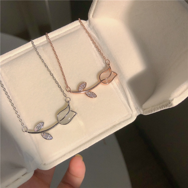 Vòng Cổ Mặt Hoa Tulip Thời Trang Thanh Lịch Phong Cách Harajuku