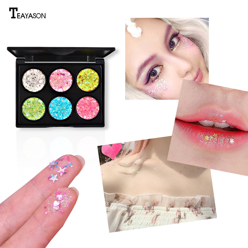 Phấn mắt trang điểm 6 màu lấp lánh xinh xắn TEAYSON | BigBuy360 - bigbuy360.vn
