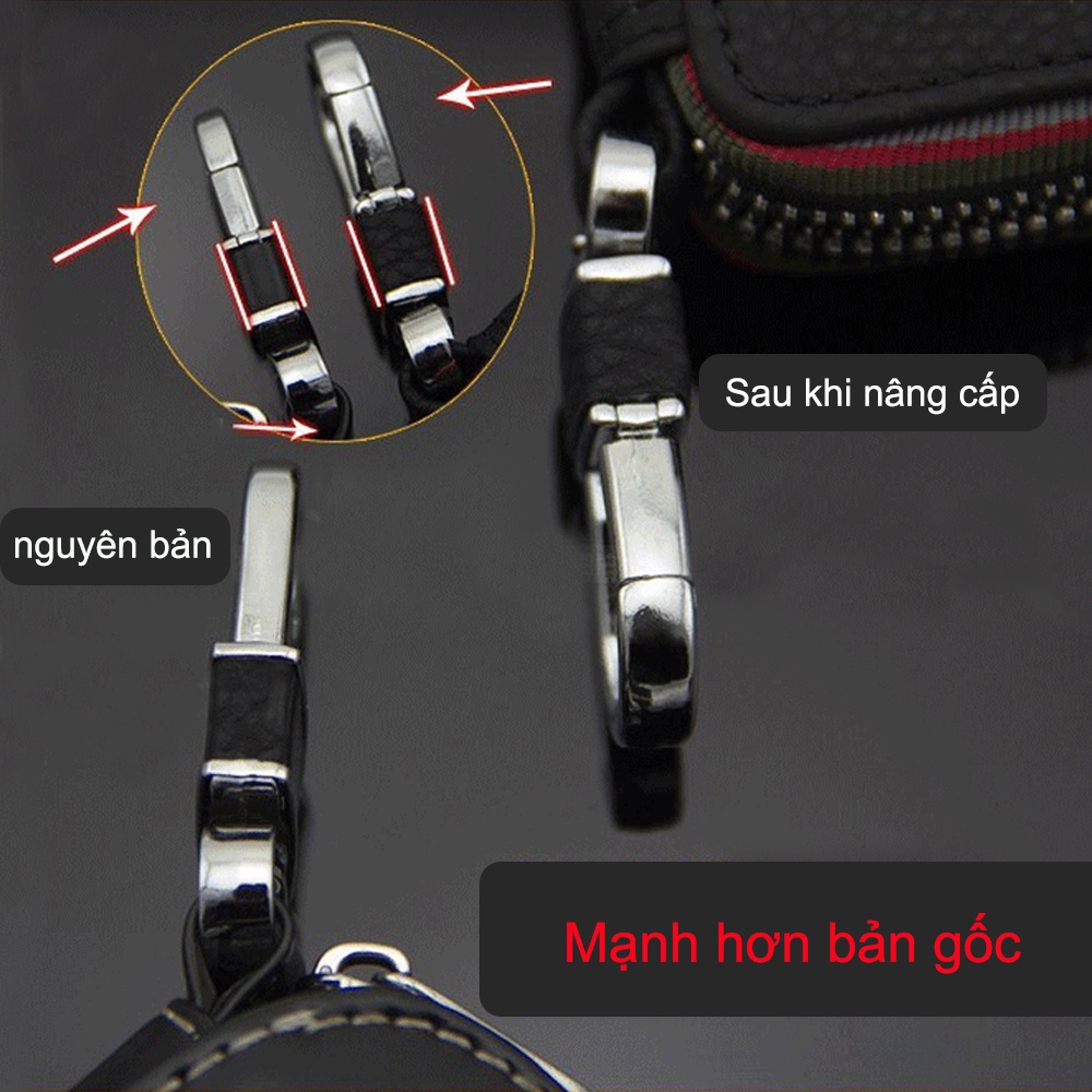 móc chìa khóa xe Suzuki cao cấp móc khóa da túi zipper