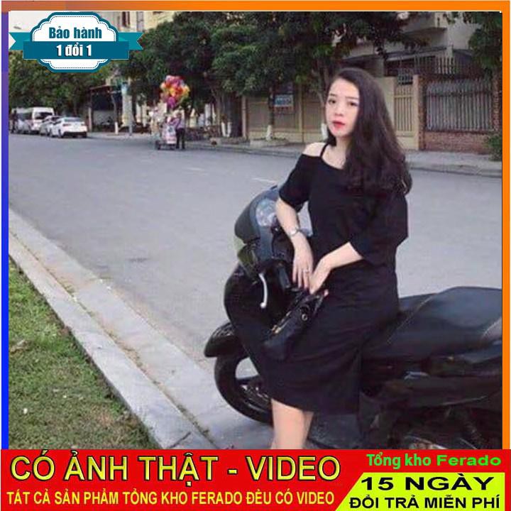 [ xả kho ] HS Váy thụng lệch vai