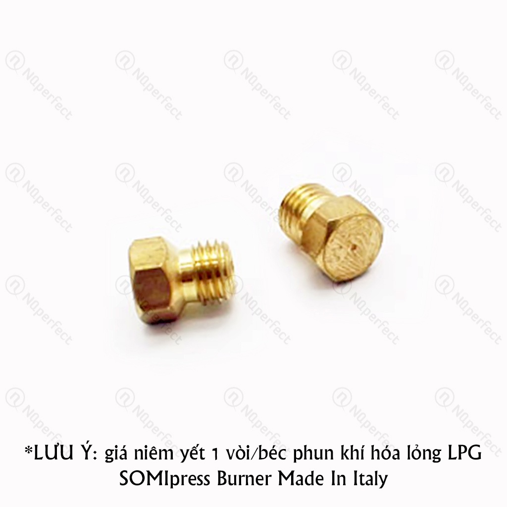 Vòi/béc phun khí hóa lỏng LPG bếp gas âm kính SOMIpress Burner Made In Italy cao cấp Apex 2lò APB8801, 3lò APB8802..