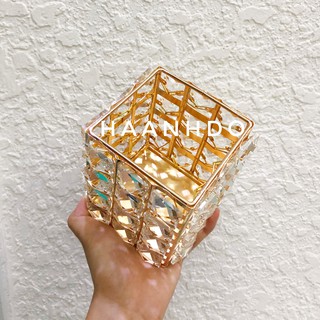Cốc cọ pha lê vuông CC10