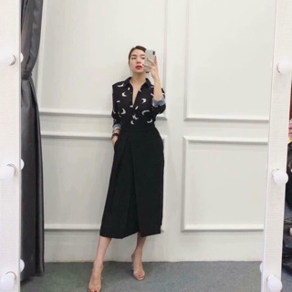 Chân váy maxi tà chéo cho nữ