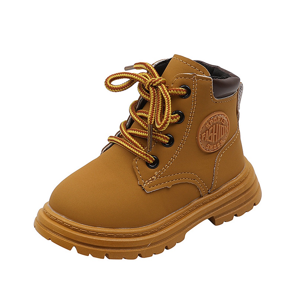 Giày Bốt Martin Chống Trượt Màu Hồng / Đen / Nâu Xinh Xắn Dành Cho Bé Gái 1-6 Tuổi