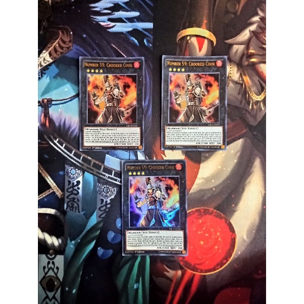 Thẻ bài Yugioh chính hãng Number 59: Crooked Cook - DRL3-EN025 - Ultra Rare 1st Edition 