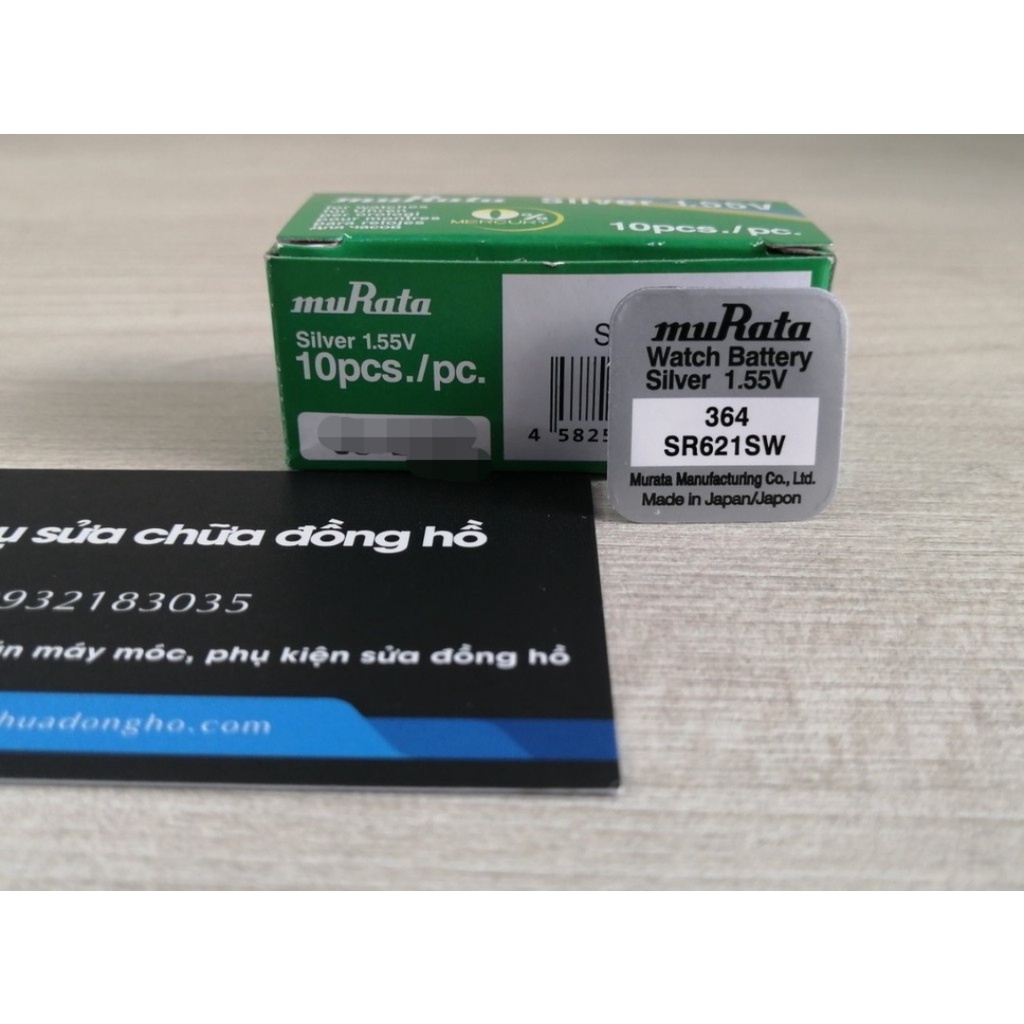 Viên Pin đồng hồ Murata 364 SR621SW AG1 LR621 L621F SR621