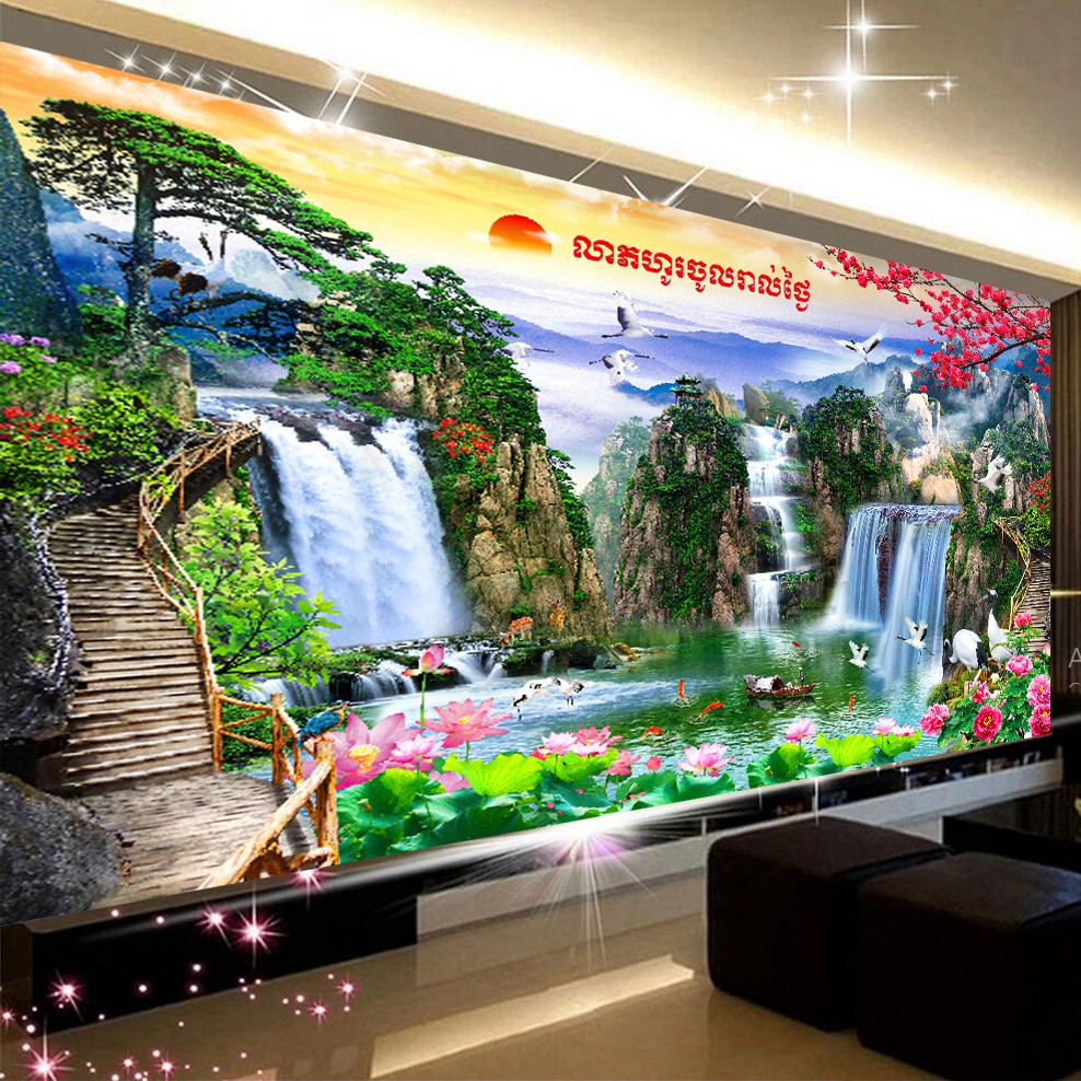TRANH THÊU PHONG CẢNH E96 (100X55)