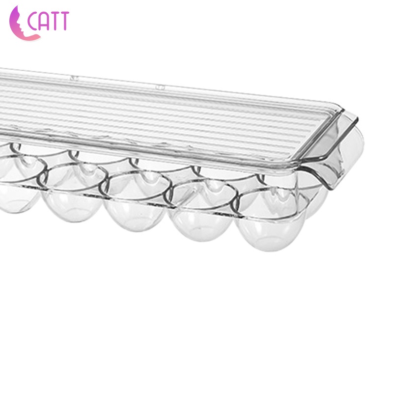 Hộp Đựng Trứng Hình Chữ Nhật Trong Suốt Chống Bụi Tiết Kiệm Không Gian Cho Tủ Lạnh