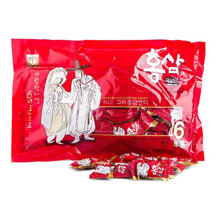 Kẹo Hồng Sâm Ông Bà Lão 6 Tuổi 200g RẤT TỐT CHO SỨC KHỎE