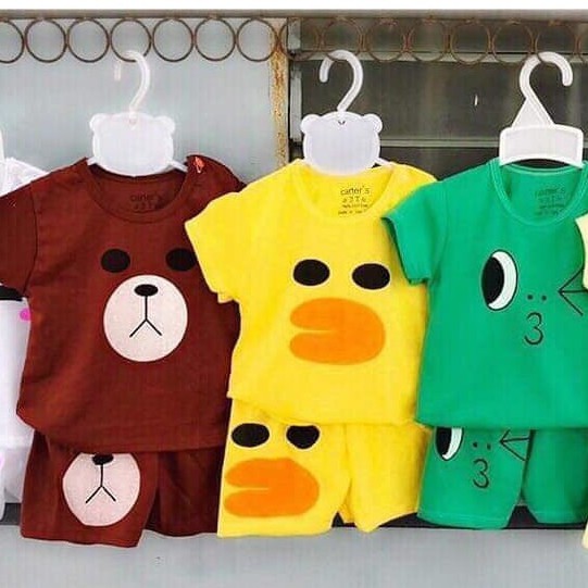 [Nhiều mẫu] Set 5 bộ đồ trẻ em tay ngắn 100% cotton cho bé trai bé gái