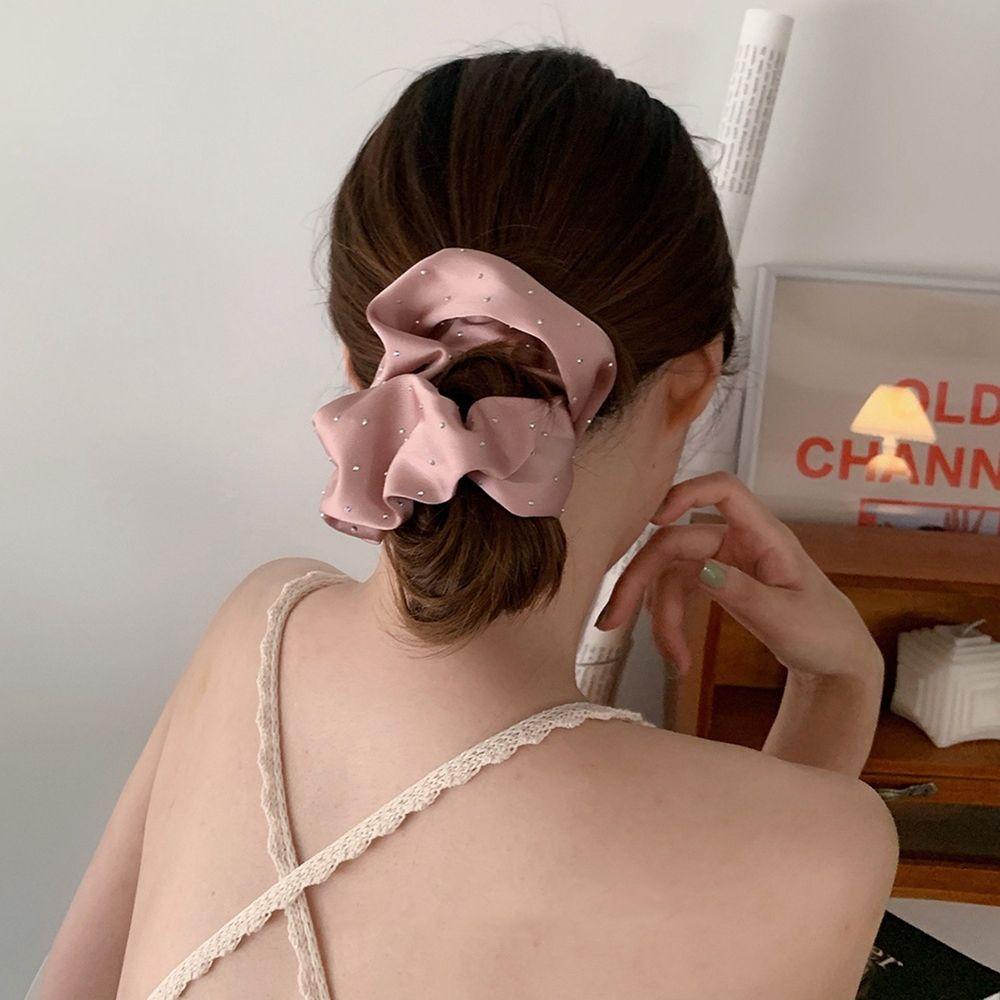 Dây Cột Tóc Vải Mềm Màu Trơn Sang Trọng Cho Nữ Giá Đỡ|Dây Buộc Tóc Xinh Xắn Dành Cho Nữ