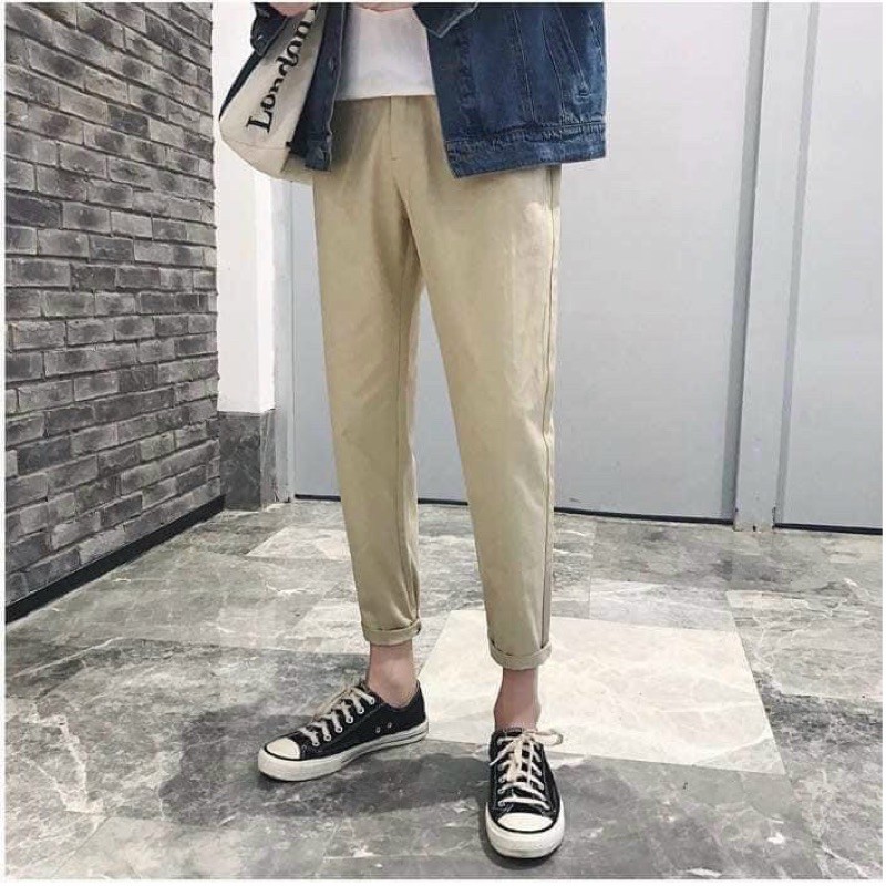[Mã FAMAYWA giảm 10K đơn 50K] Quần Kaki Baggy Ống Suông Lưng Thun Unisex Nam Nữ - Liph Store | BigBuy360 - bigbuy360.vn