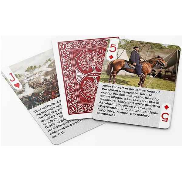 Bài ảo thuật bicycle USA cao cấp : Bài Tây History Of American Civil War Playing Cards