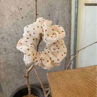 Dây Buộc Tóc, Cột Tóc Scrunchies Chấm Bi Phong Cách Retro SC04