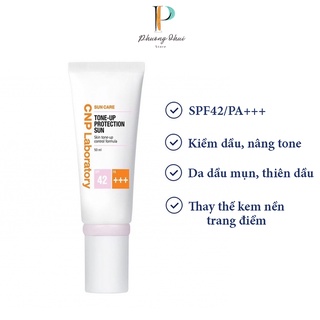 Kem Chống Nắng Nâng Tone CNP 50ml Laboratory Phương Ohui Kiềm Dầu Không Bết Dính Trắng Hồng Tự Nhiên