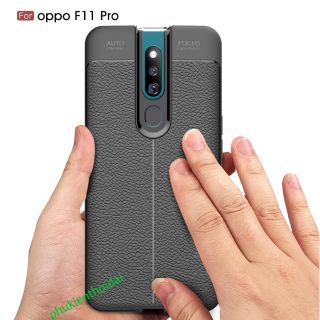 Ốp lưng Oppo F11 Pro chống sốc vân da hiệu Auto Focus siêu bền